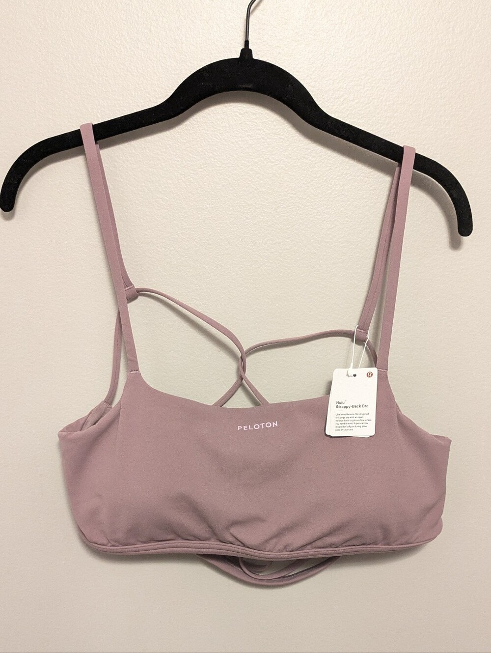 NWT Lululemon Nulu Strappy Back Bra Peloton XL Lavender Lux